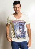 Camiseta Masculina Decote V Branca