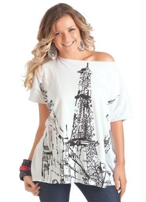 Camisão Estampado Branco